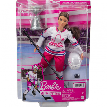 HFG74 Кукла Барби 'Кем быть?' Хоккеистка